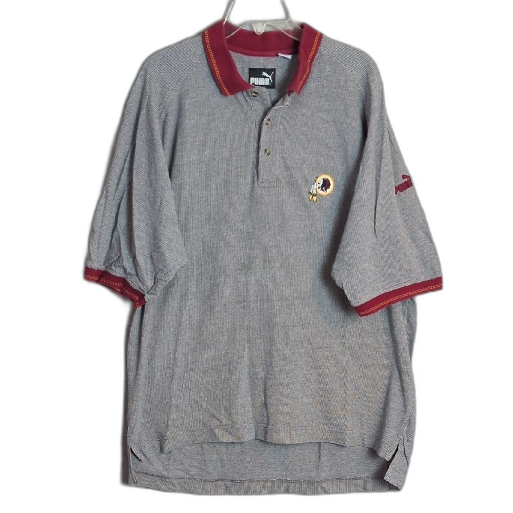Puma Washington Redskins NFL Gray Polo Mens XL VINTAGE